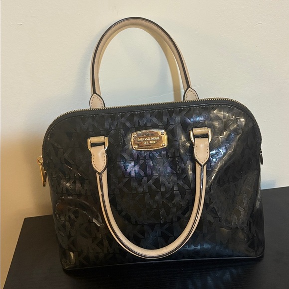 Michael Kors Black and Tan Tote Bag 9"x12" - Picture 9 of 17